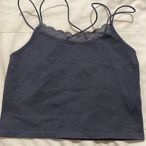 Blue crop top